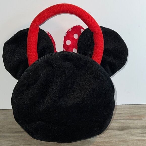 Disney Minnie Mouse Girl Purse Bag Plush Red Bow Polka Dots - Picture 5 of 8